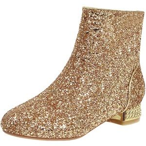 Gold glitter sparkly booties